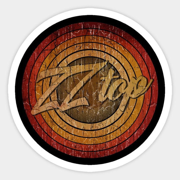 arjunthemaniac,circle vintage retro faded zz top Sticker by arjunthemaniac